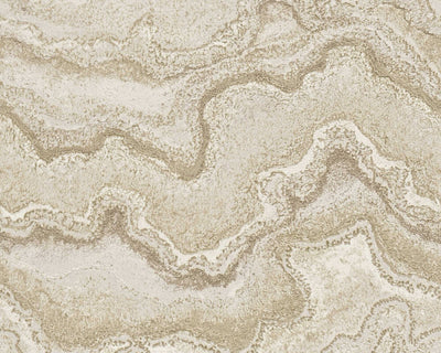 product image for Marbled & Metallic Accents Wallpaper in Beige/Cream/Gold 35