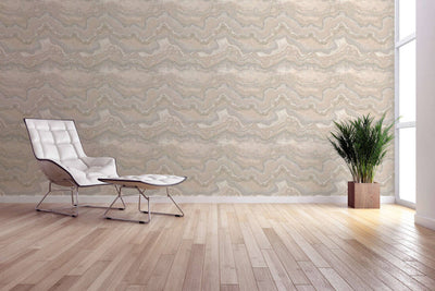 product image for Marbled & Metallic Accents Wallpaper in Beige/Cream/Metallic 78