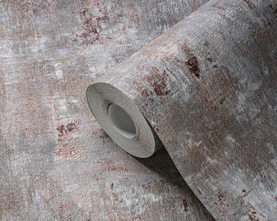 product image for Rust Distressed Wallpaper in Beige/Copper/Grey 6