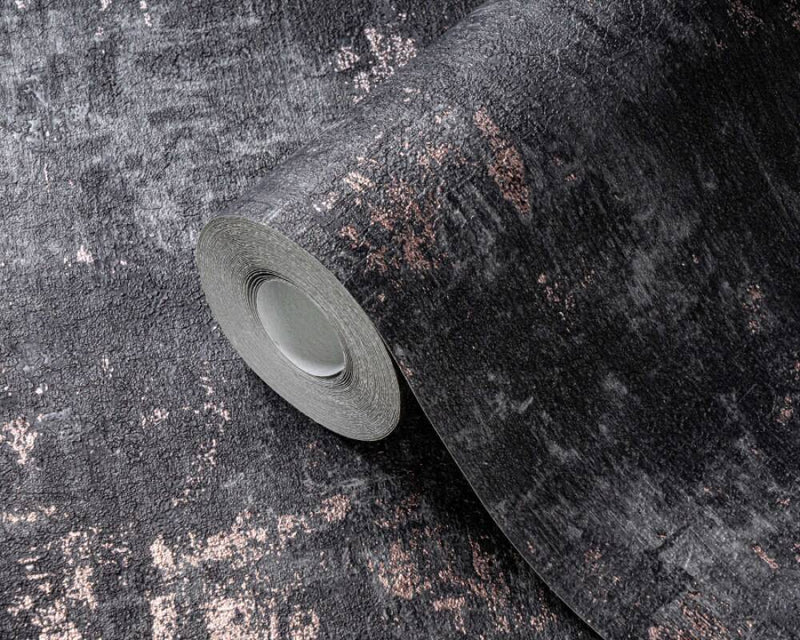 media image for Rust Distressed Wallpaper in Black/Bronze/Grey 230