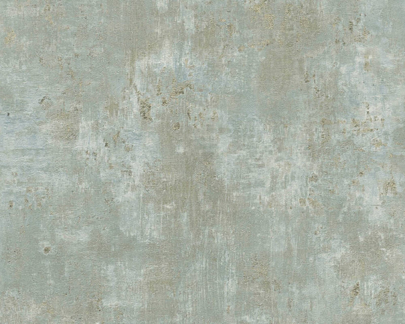 media image for Rust Distressed Wallpaper in Green/Blue/Gold 239