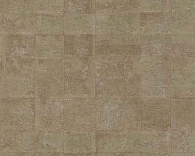 product image for Tile Texture Metallic Effect Wallpaper in Gold 72