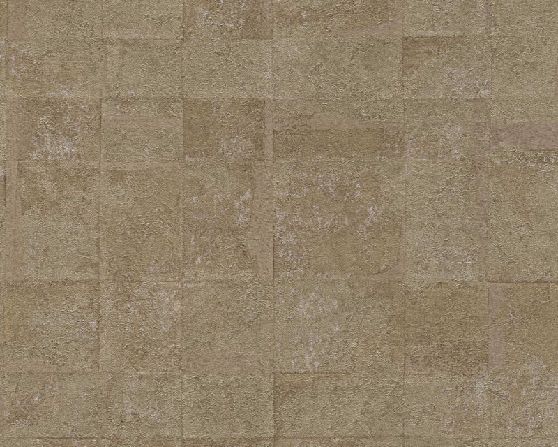 media image for Tile Texture Metallic Effect Wallpaper in Gold 258