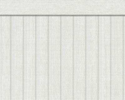 product image of Sample Wood Stripe & Solid Wallpaper in Grey/White 577