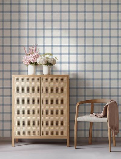 product image for Twain Denim Plaid Wallpaper 44