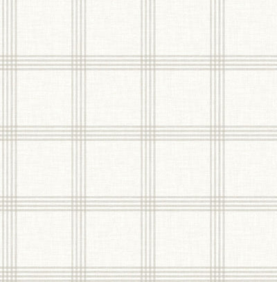 product image of Twain Light Grey Plaid Wallpaper 582