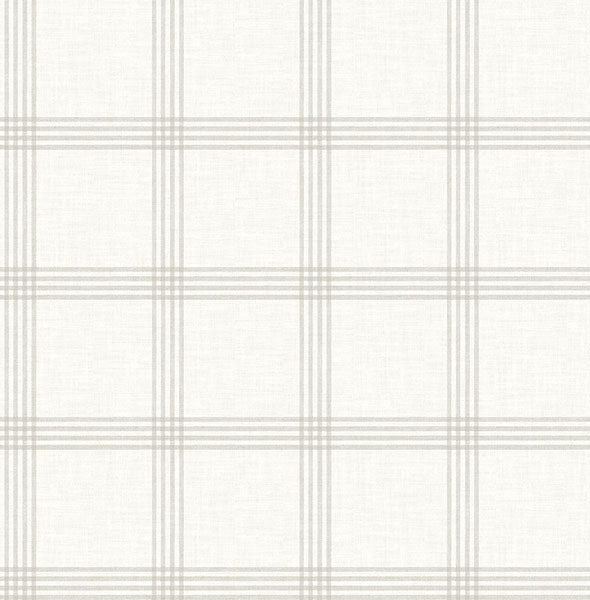 media image for Twain Light Grey Plaid Wallpaper 250