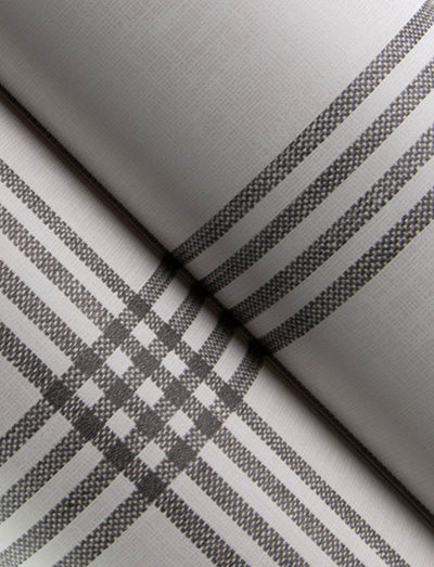 product image for Twain Charcoal Plaid Wallpaper 64