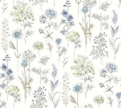 product image of Bergamot Sea Green Wildflower Wallpaper 50