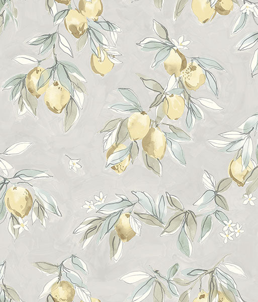 media image for Lemonade Grey Citrus Wallpaper 233