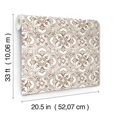 product image for Marjoram Blush Floral Tile Wallpaper 69