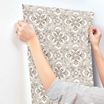 product image for Marjoram Blush Floral Tile Wallpaper 89
