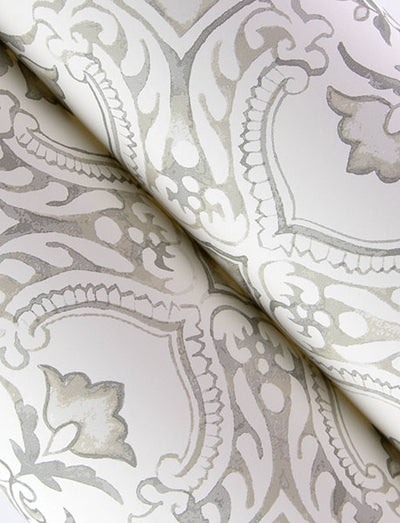 product image for Marjoram Light Grey Floral Tile Wallpaper 85