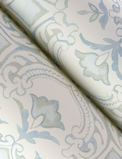 product image for Marjoram Light Blue Floral Tile Wallpaper 0
