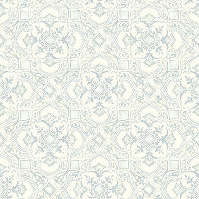 product image for Marjoram Light Blue Floral Tile Wallpaper 10