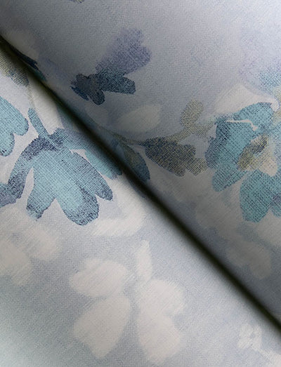 product image for Azalea Light Blue Floral Branches Wallpaper 2