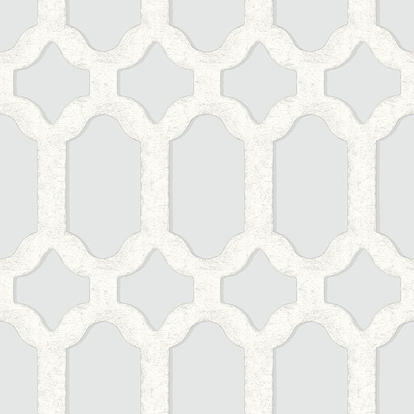 media image for Sample Chervil Sky Blue Trellis Wallpaper 233