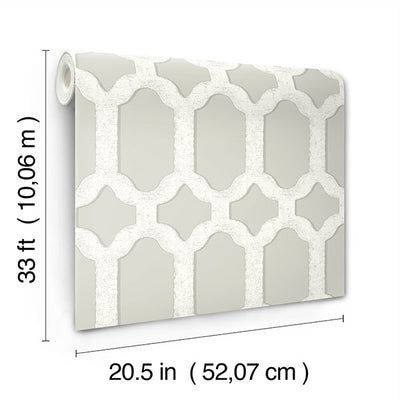 product image for Chervil Light Grey Trellis Wallpaper 39