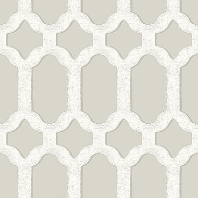 product image of Sample Chervil Light Grey Trellis Wallpaper 546