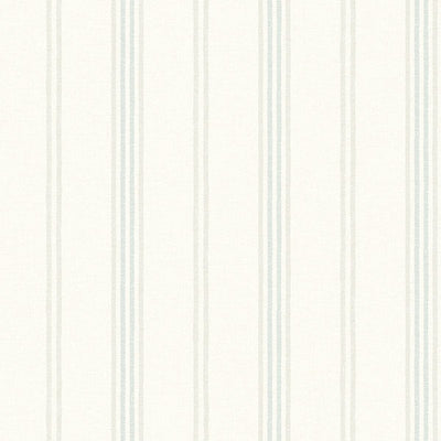 product image of Lovage Aqua Linen Stripe Wallpaper 582