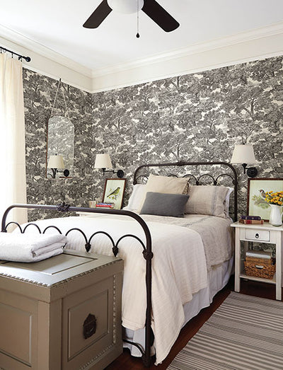 product image for Spinney Black Toile Wallpaper 91