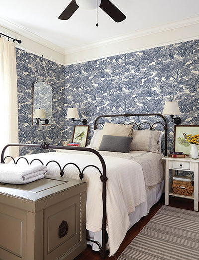 product image for Spinney Blue Toile Wallpaper 41