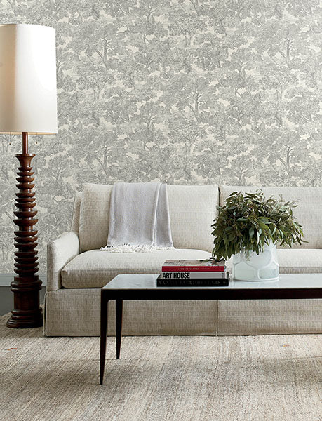 media image for Spinney Grey Toile Wallpaper 214