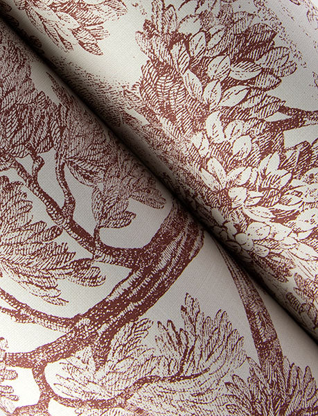 media image for Spinney Red Toile Wallpaper 219