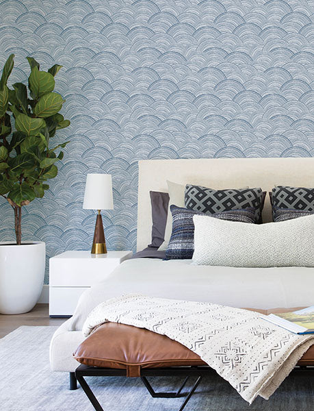 media image for Encircle Indigo Geometric Wallpaper 246