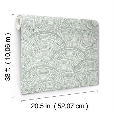 product image for Encircle Sea Green Geometric Wallpaper 15