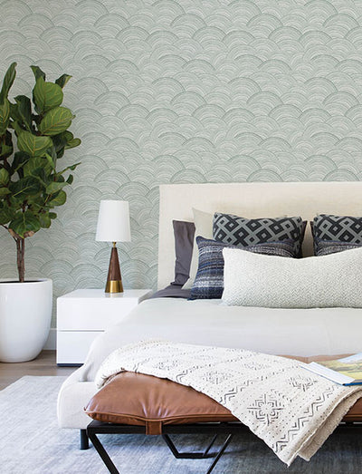 product image for Encircle Sea Green Geometric Wallpaper 43