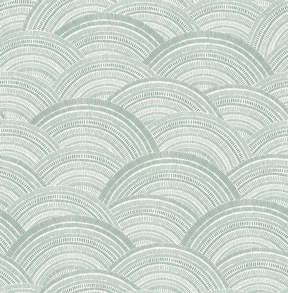 media image for Encircle Sea Green Geometric Wallpaper 259