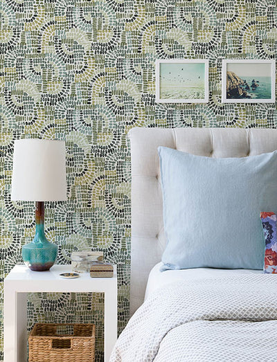 product image for Wanderer Evergreen Mosiac Wallpaper 67