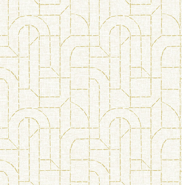 media image for Integrity Yellow Arched Outlines Wallpaper 265