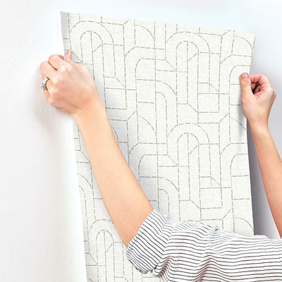 product image for Integrity Light Green Arched Outlines Wallpaper 74