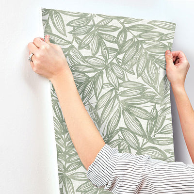 product image for Rhythmic Sage Leaf Wallpaper 9