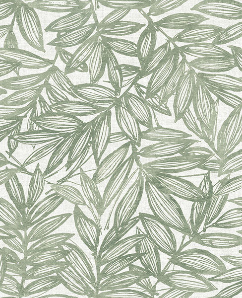 media image for Rhythmic Sage Leaf Wallpaper 243