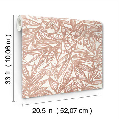 product image for Rhythmic Coral Leaf Wallpaper 97