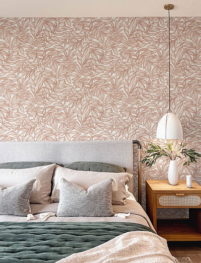 product image for Rhythmic Coral Leaf Wallpaper 83