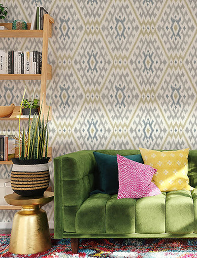 product image for Solola Chartreuse Ikat Wallpaper 52