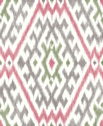 product image for Solola Fuchsia Ikat Wallpaper 67