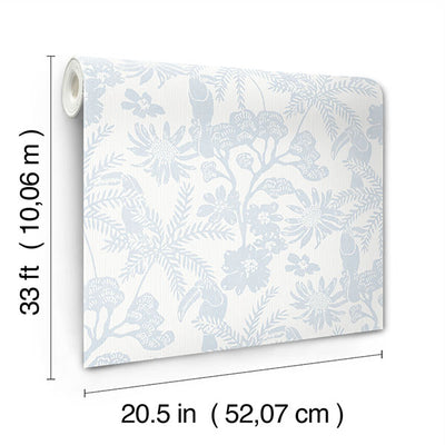 product image for Jacaranda Light Blue Tropical Trail Wallpaper 13