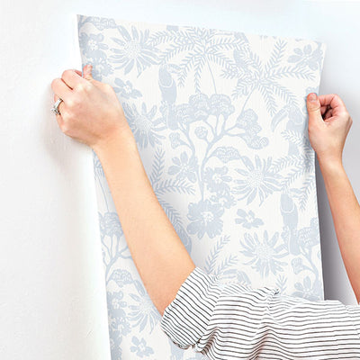 product image for Jacaranda Light Blue Tropical Trail Wallpaper 0