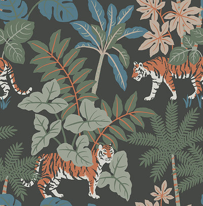 product image of Caspian Grey Jungle Prowl Wallpaper 568