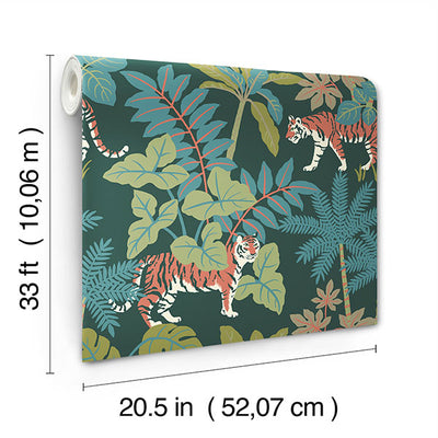 product image for Caspian Evergreen Jungle Prowl Wallpaper 48