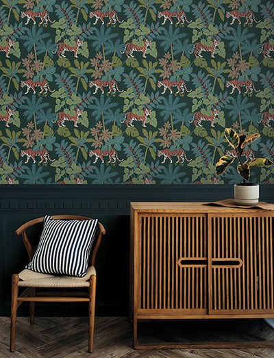 product image for Caspian Evergreen Jungle Prowl Wallpaper 5