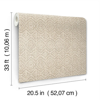 product image for Gallivant Neutral Woven Geometric Wallpaper 89