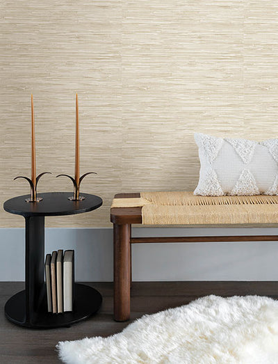 product image for Exhale Dove Woven Faux Grasscloth Wallpaper 17