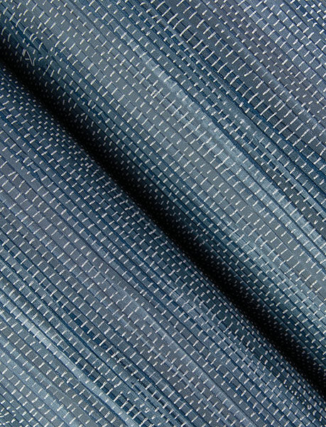 media image for Exhale Indigo Woven Faux Grasscloth Wallpaper 269