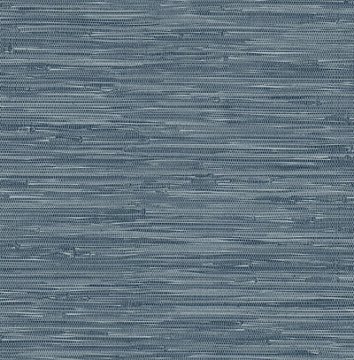 product image for Exhale Indigo Woven Faux Grasscloth Wallpaper 83